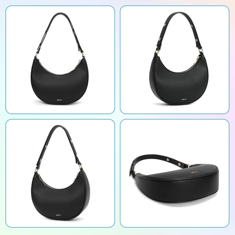 Keyli Shoulder Bag for Women Stylish Casual Clutch Purses for Women 3 Ways Adjust Strap Hobo Handbags with Zip Closure - Image 5